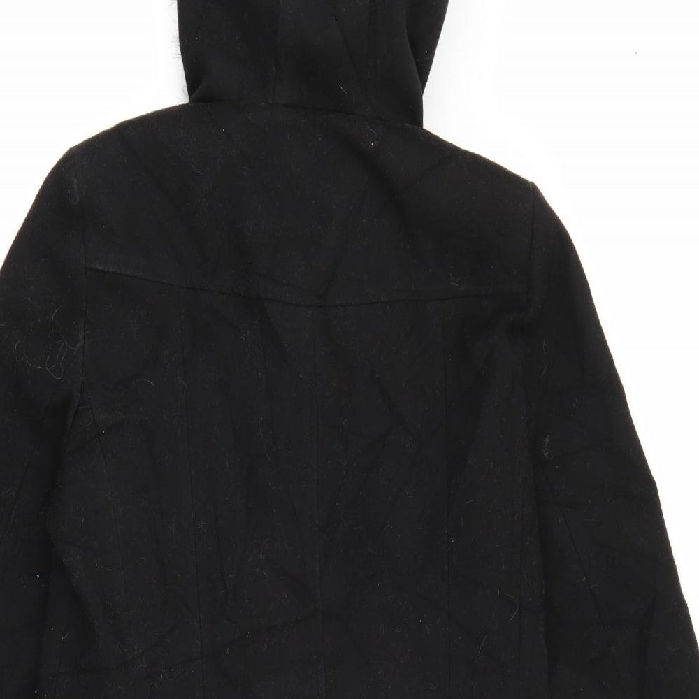 Miss Selfridge Womens Black   Jacket Coat Size 10  Button