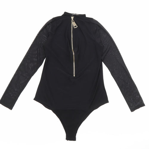 In Vogue Womens Black Round Neck  Polyester Pullover Jumper Size S