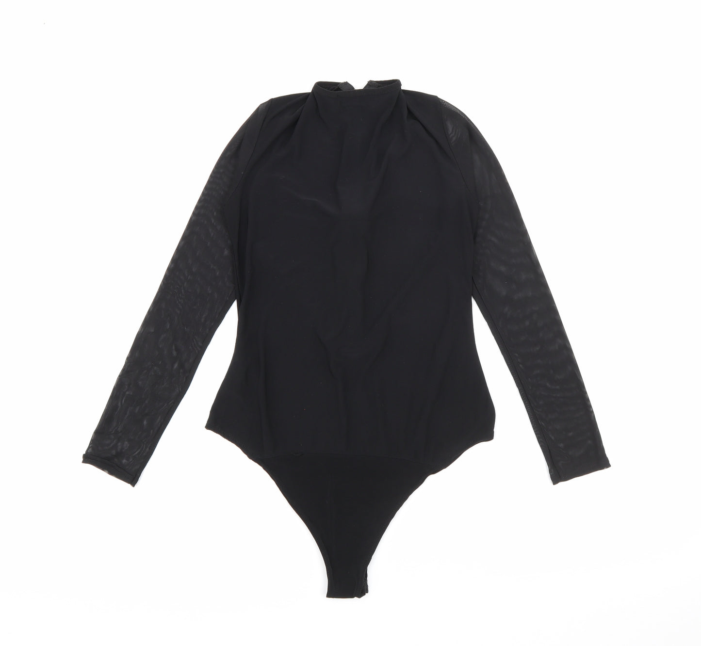 In Vogue Womens Black Round Neck  Polyester Pullover Jumper Size S