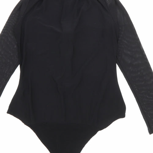 In Vogue Womens Black Round Neck  Polyester Pullover Jumper Size S