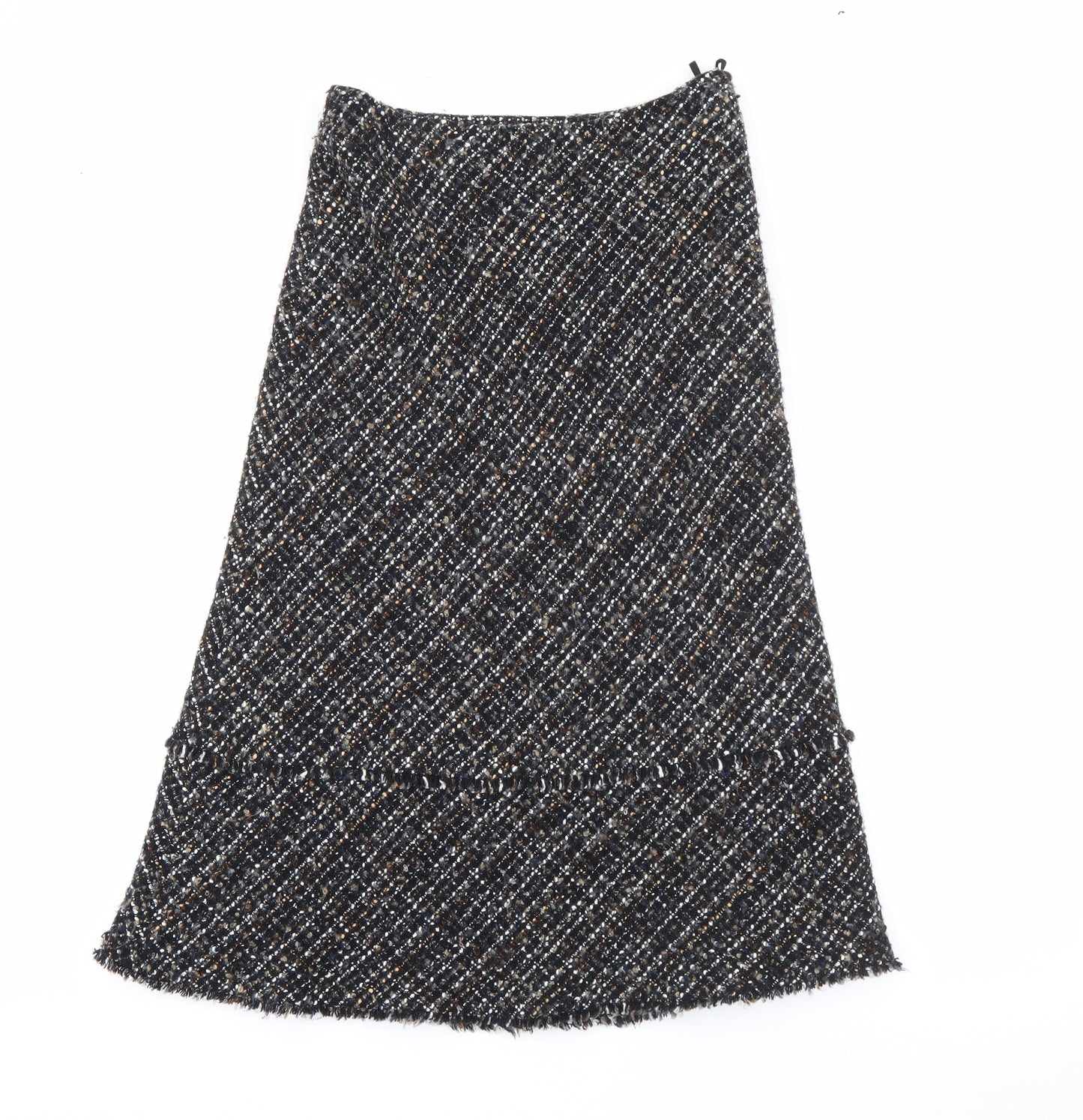 Per Una Womens Brown  Acrylic Trumpet Skirt Size 10   Zip