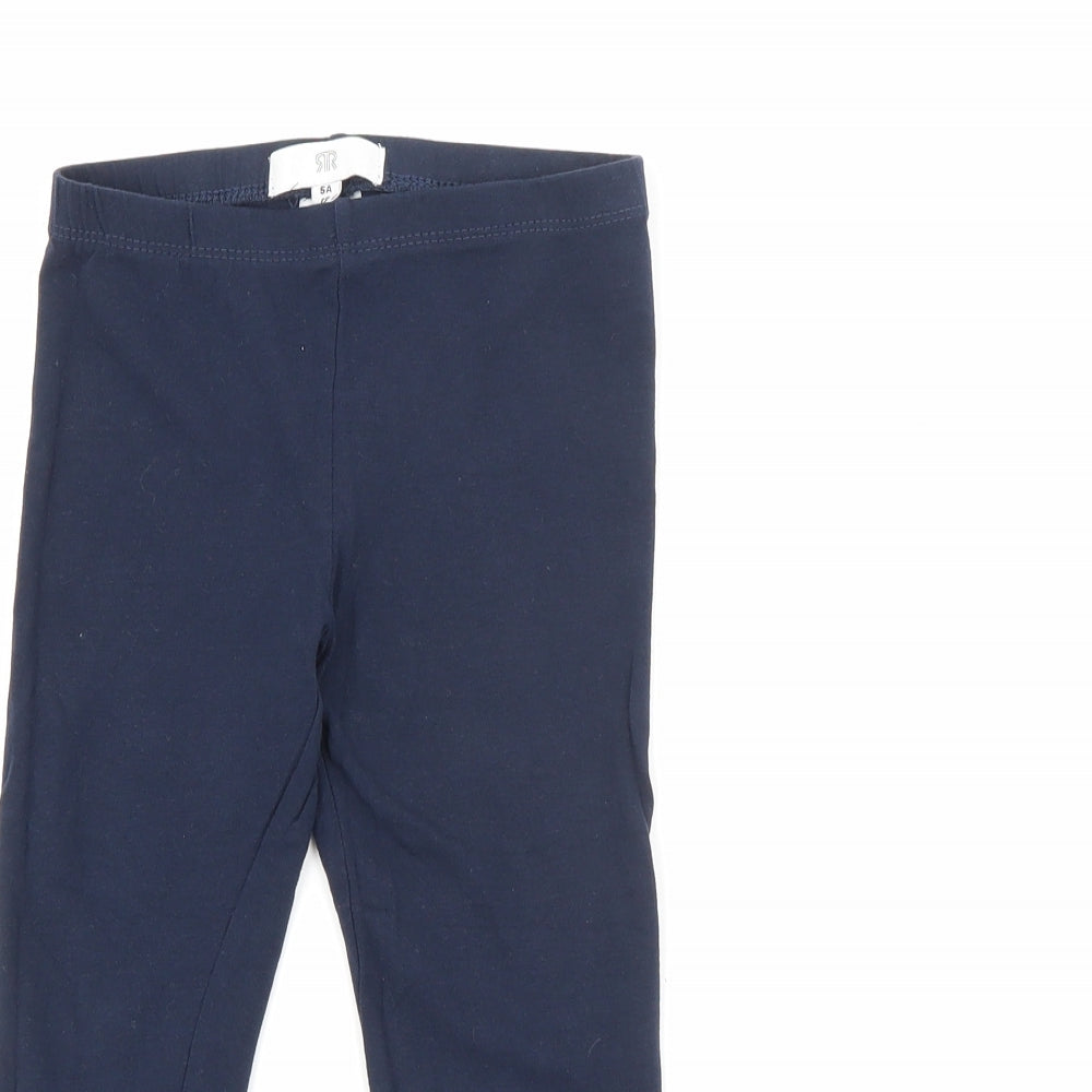 RTR Girls Blue  Cotton Pedal Pusher Trousers Size 5 Years  Regular