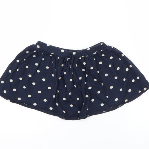 RTR Girls Blue Polka Dot Cotton Flare Skirt Size 4 Years  Regular
