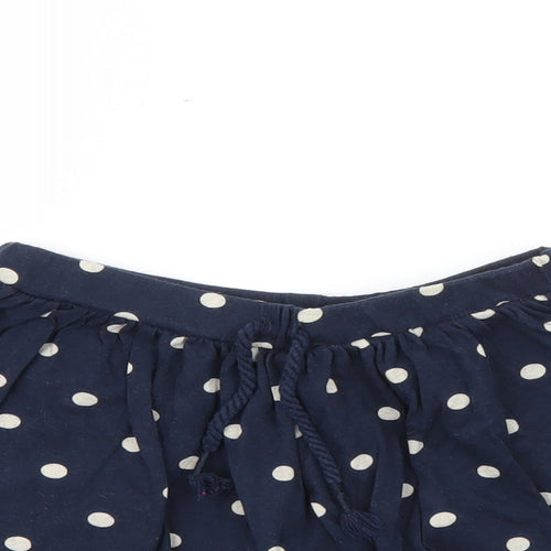 RTR Girls Blue Polka Dot Cotton Flare Skirt Size 4 Years  Regular