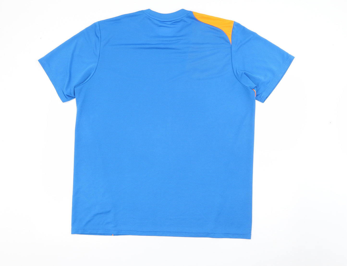 adidas Mens Blue  Polyester Pullover T-Shirt Size XL Crew Neck