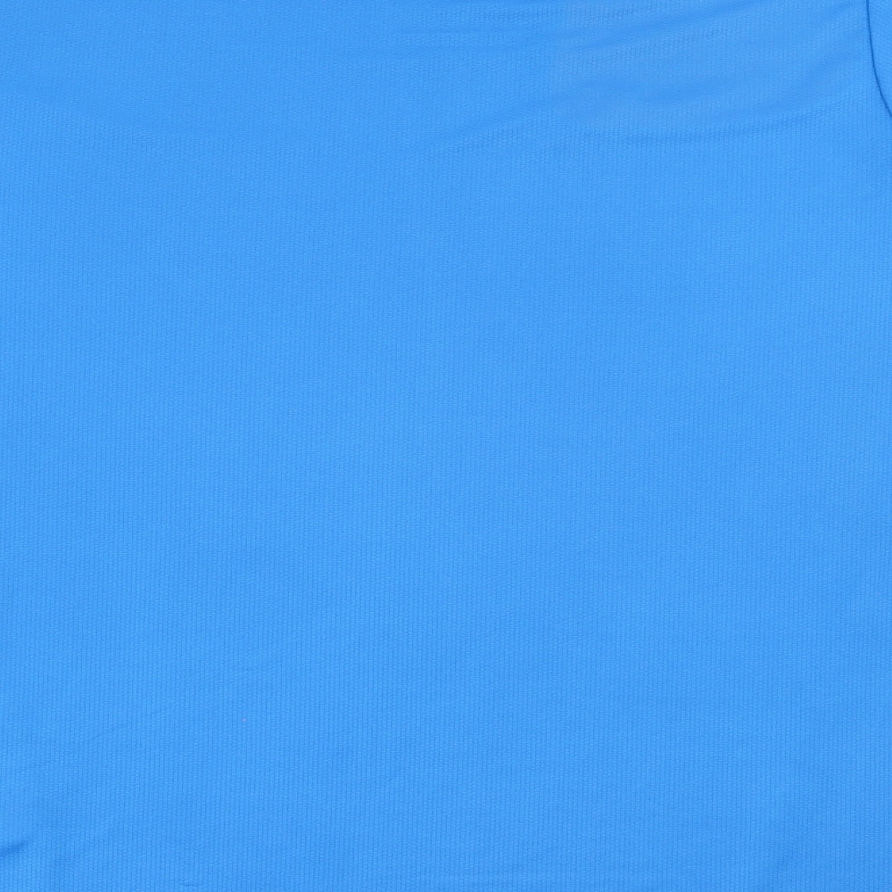 adidas Mens Blue  Polyester Pullover T-Shirt Size XL Crew Neck