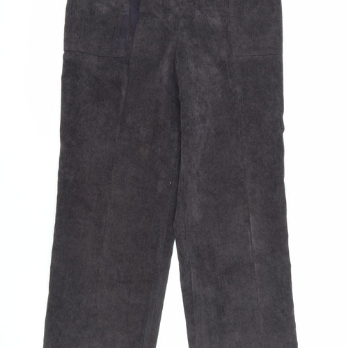 Afibel Womens Purple  Polyester Trousers  Size 10 L25 in Regular