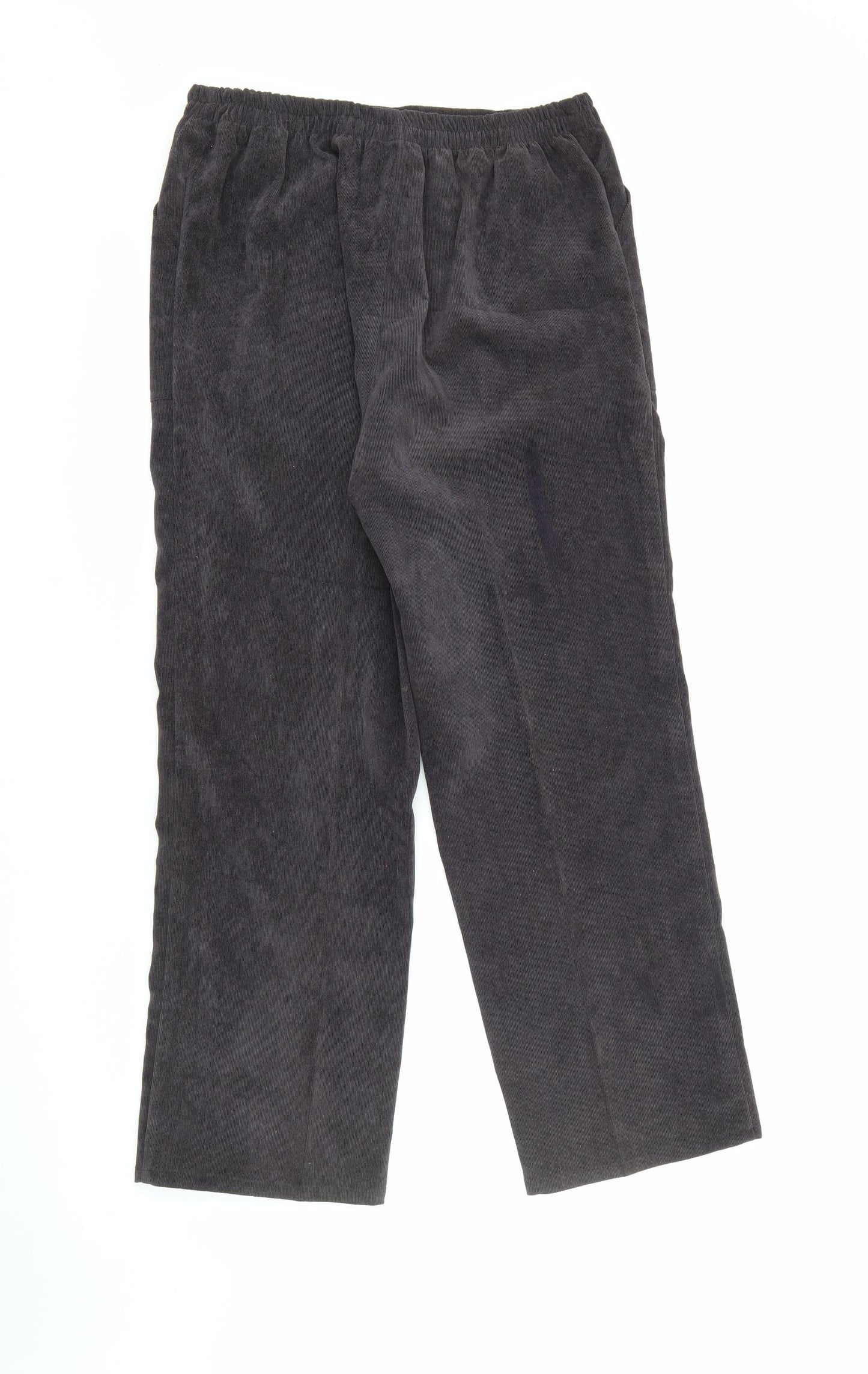 Afibel Womens Purple  Polyester Trousers  Size 10 L25 in Regular