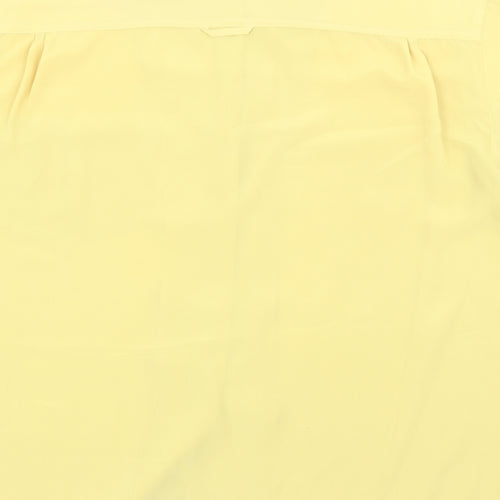 Complete Essentials Womens Yellow  Polyester Basic Button-Up Size L Collared