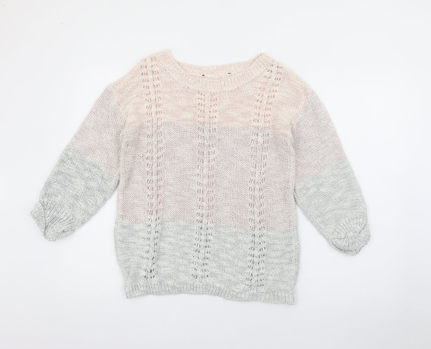 Dorothy Perkins Womens Pink Crew Neck  Acrylic Pullover Jumper Size 12