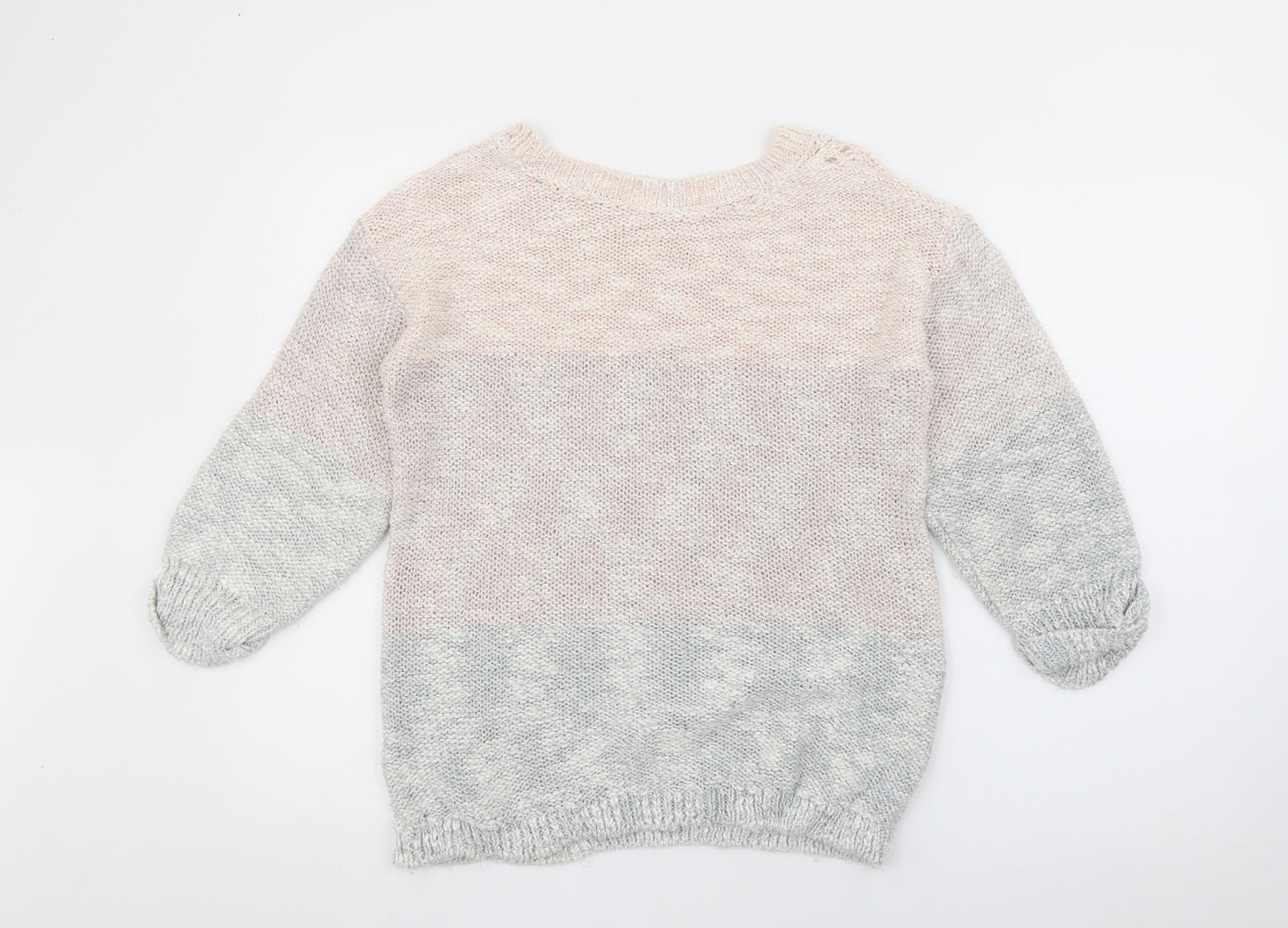 Dorothy Perkins Womens Pink Crew Neck  Acrylic Pullover Jumper Size 12