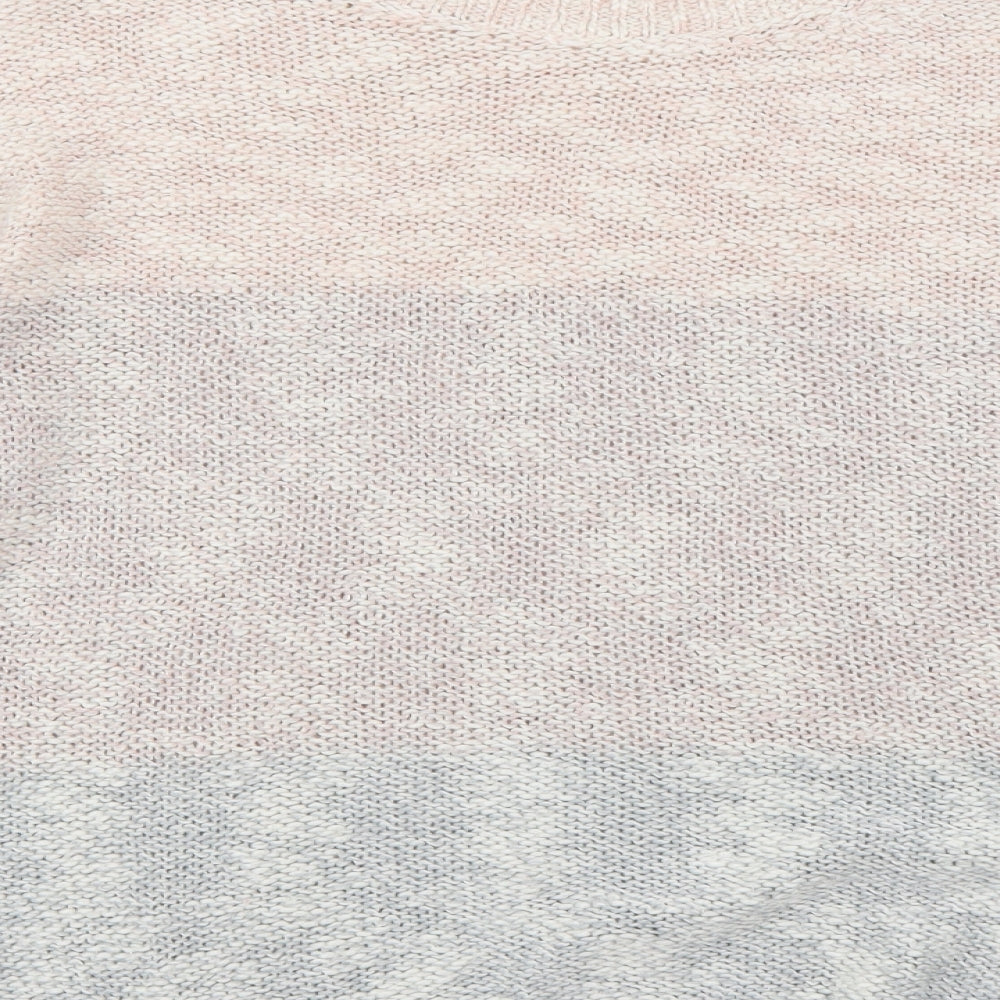 Dorothy Perkins Womens Pink Crew Neck  Acrylic Pullover Jumper Size 12