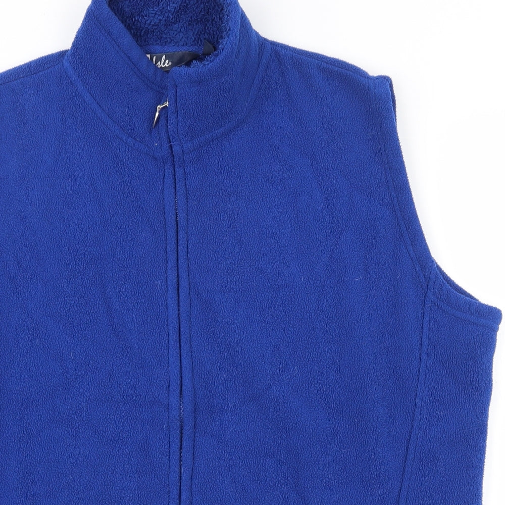 EWM Womens Blue  100% Polyester Vest Sweatshirt Size 22  Zip