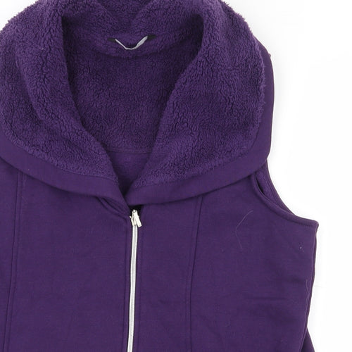 Bonmarché Womens Purple   Gilet Waistcoat Size 20  Zip