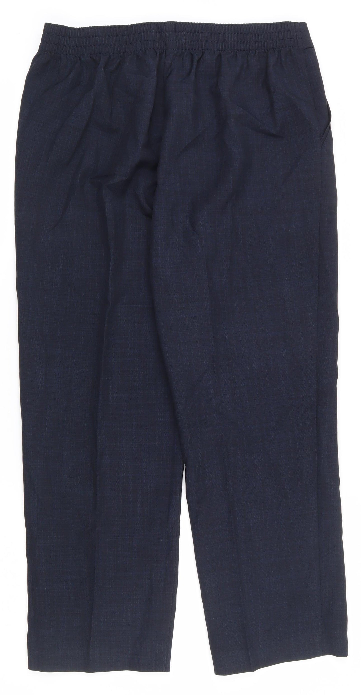 Marks and Spencer Womens Blue  Polyester Capri Trousers Size 12 L24 in Regular