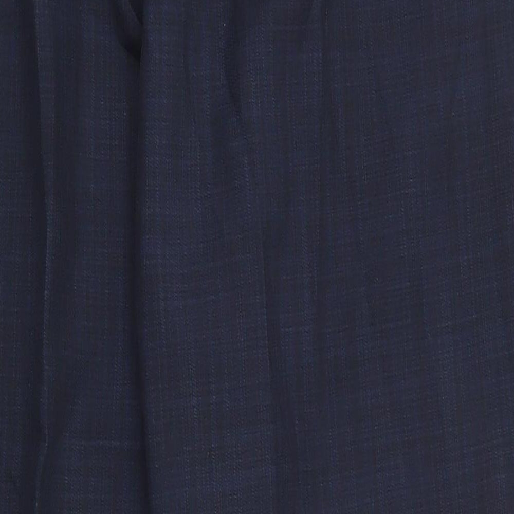 Marks and Spencer Womens Blue  Polyester Capri Trousers Size 12 L24 in Regular