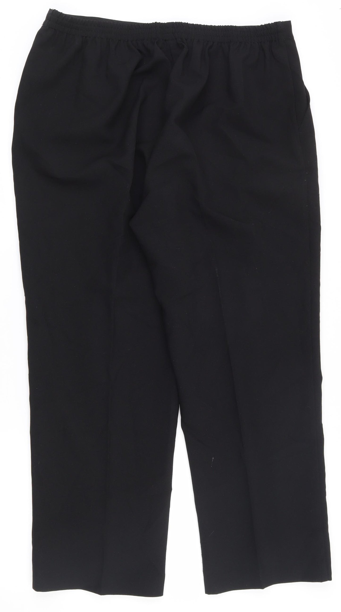 Damart Womens Black  Polyester Capri Trousers Size 18 L25.5 in Regular