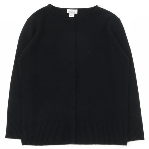 Mackays Womens Black Round Neck  Acrylic Cardigan Jumper Size S   - Snap closure
