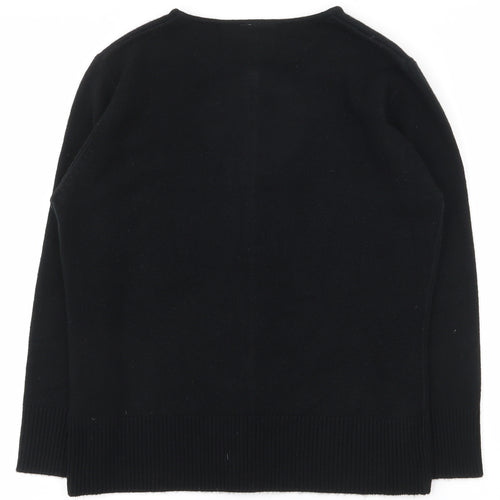 Mackays Womens Black Round Neck  Acrylic Cardigan Jumper Size S   - Snap closure