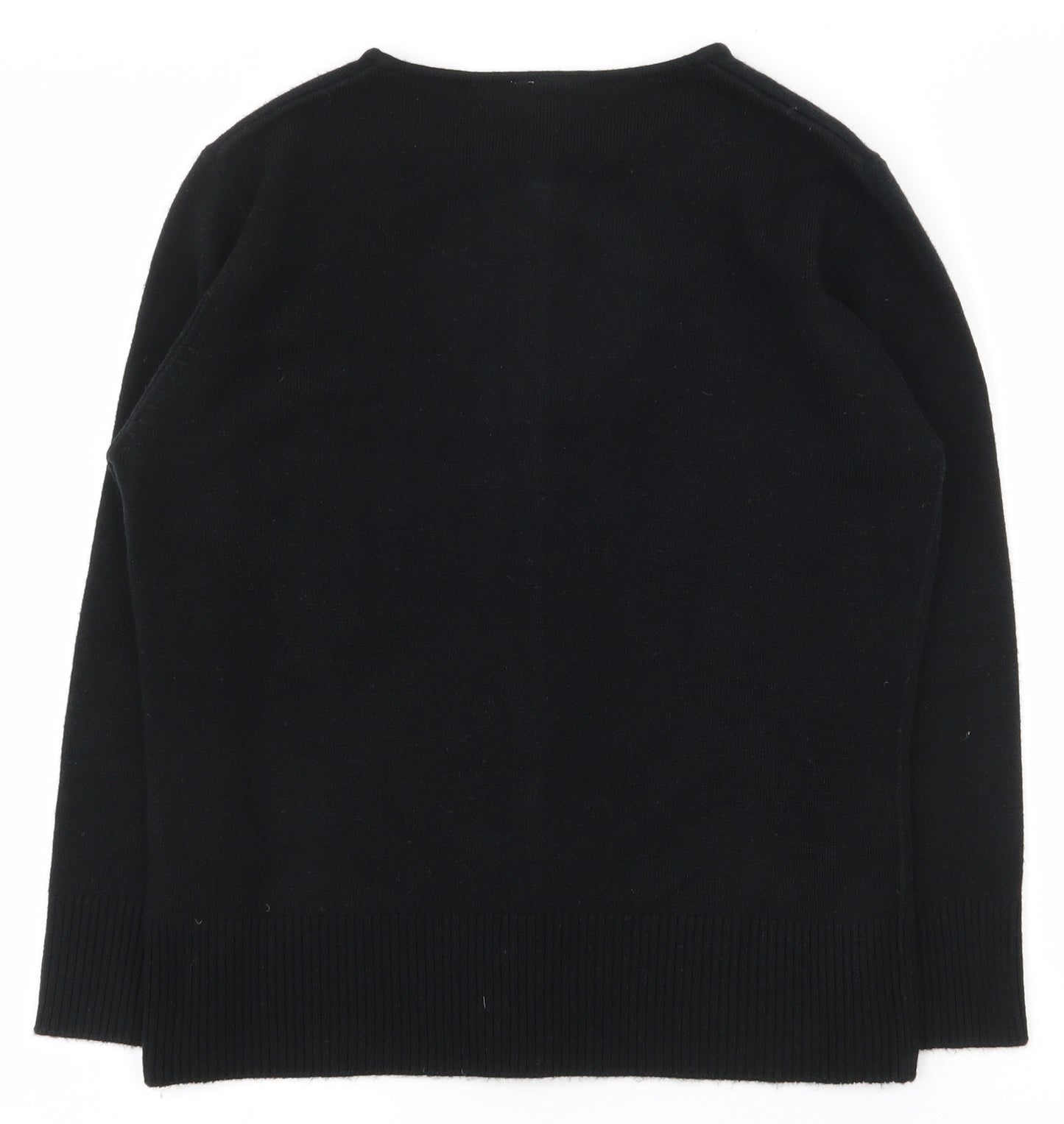 Mackays Womens Black Round Neck  Acrylic Cardigan Jumper Size S   - Snap closure