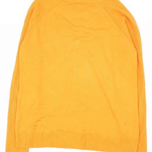 NEXT Womens Orange Round Neck  Acrylic Pullover Jumper Size S