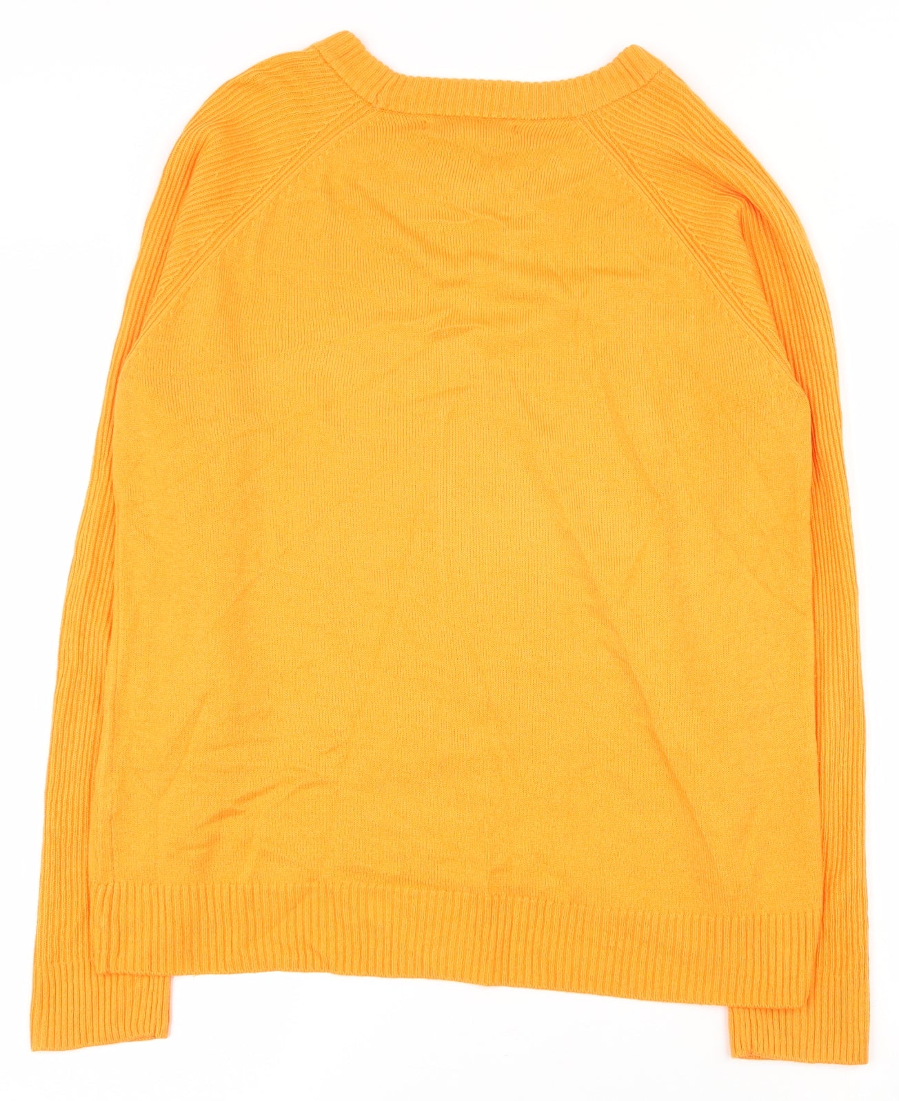 NEXT Womens Orange Round Neck  Acrylic Pullover Jumper Size S