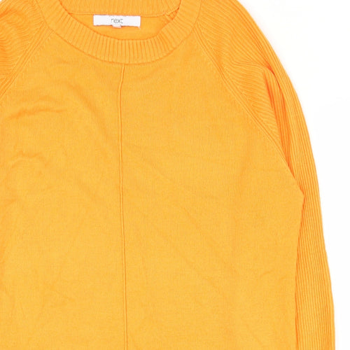 NEXT Womens Orange Round Neck  Acrylic Pullover Jumper Size S