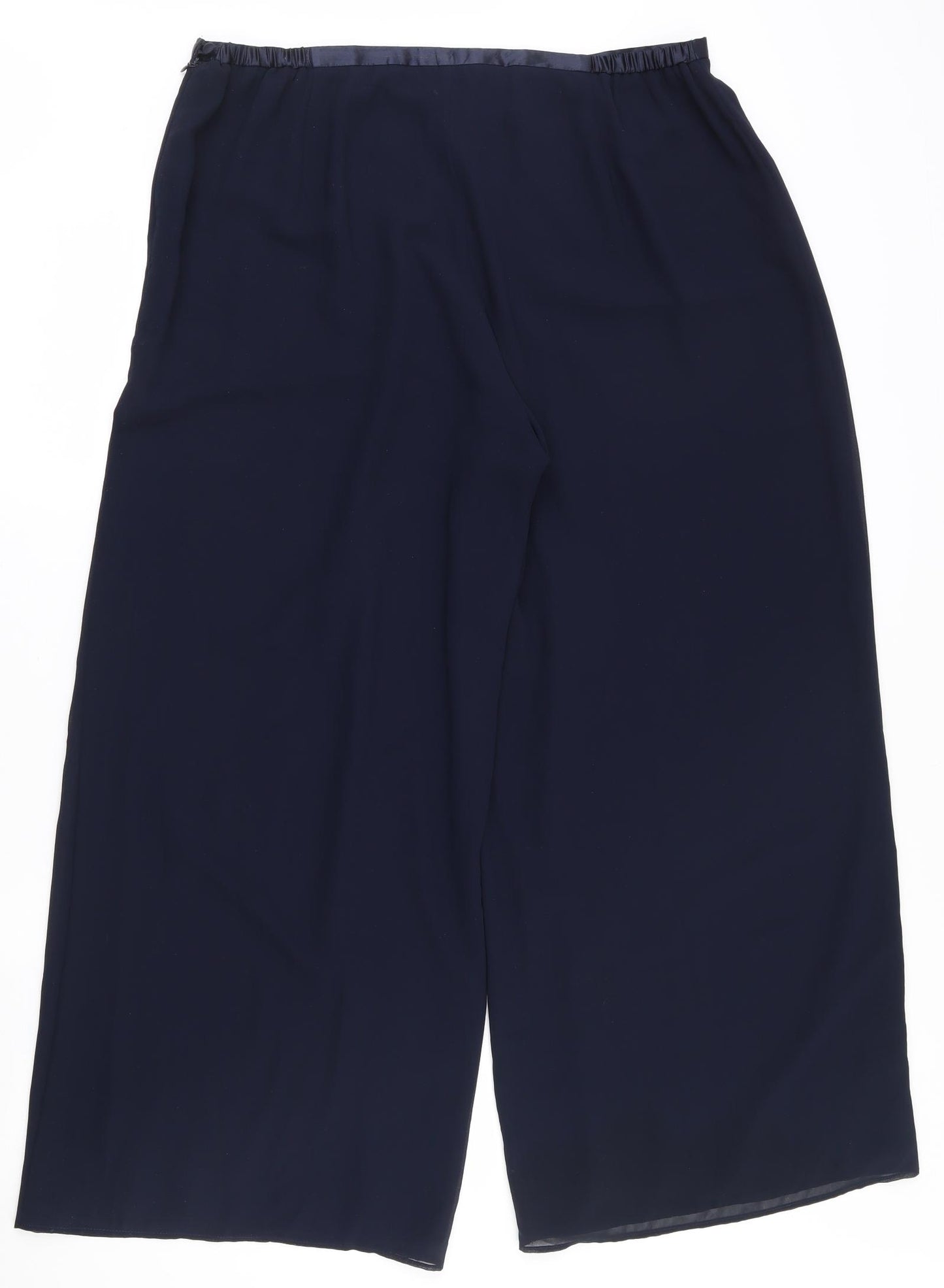 Jaques Vert Womens Blue  Polyester Trousers  Size 18 L28 in Regular Zip
