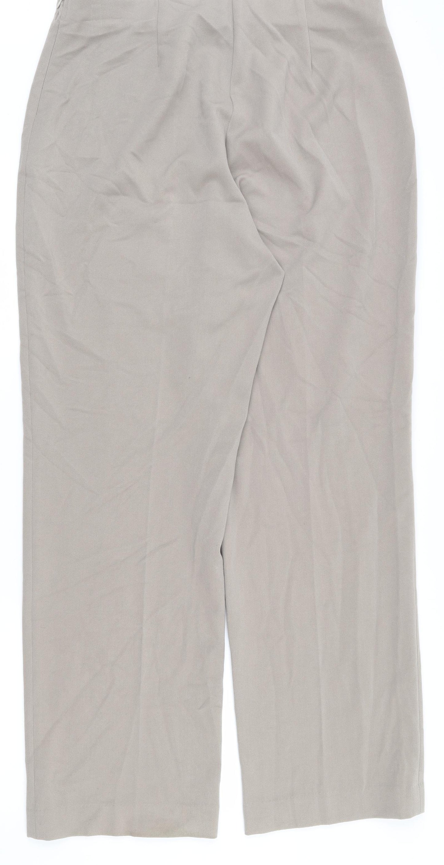 Peruzzi Mens Beige  Polyester Dress Pants Trousers Size 44 L31 in Regular Zip