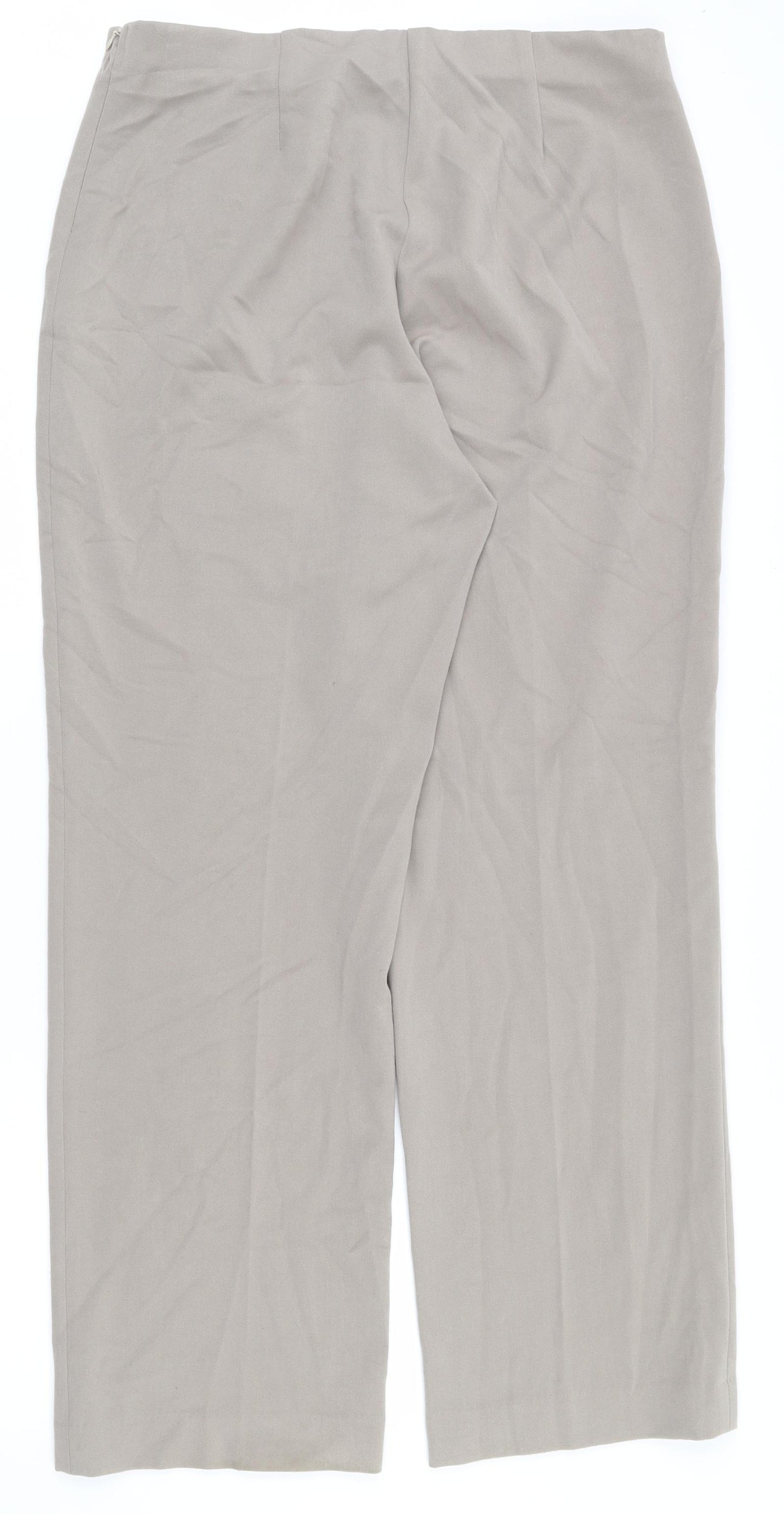 Peruzzi Mens Beige  Polyester Dress Pants Trousers Size 44 L31 in Regular Zip