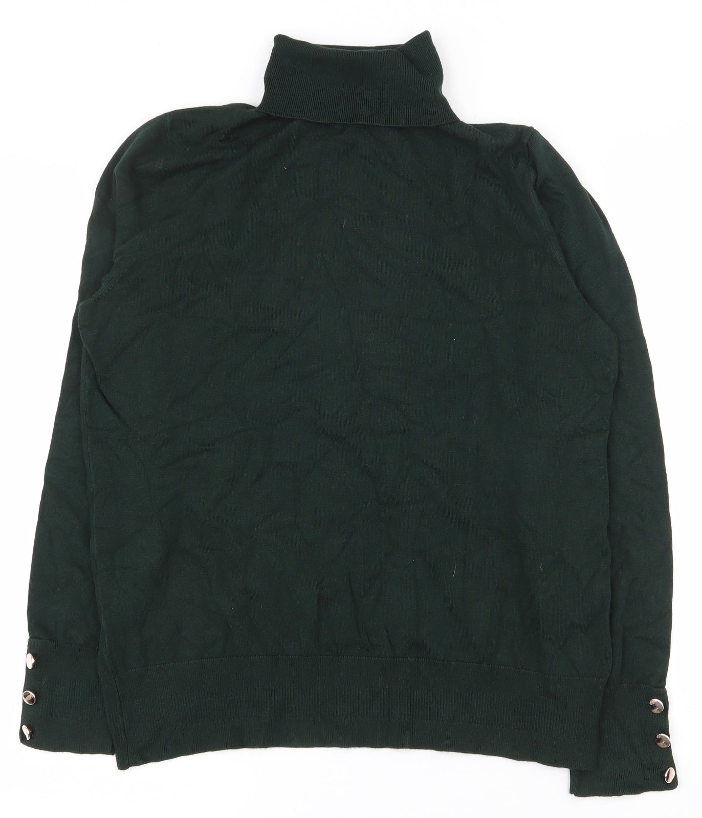 Dorothy Perkins Womens Green Roll Neck  Viscose Pullover Jumper Size 14