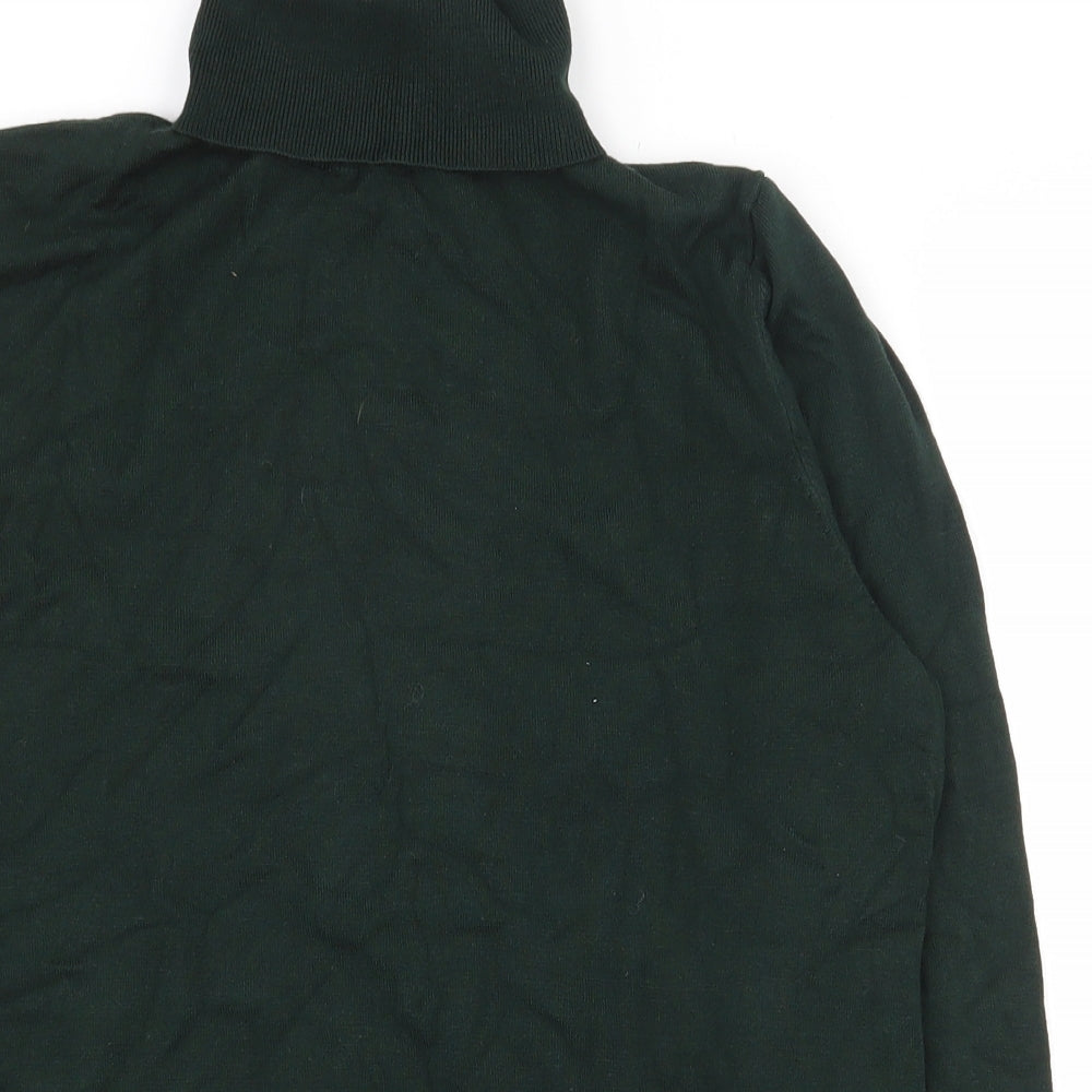 Dorothy Perkins Womens Green Roll Neck  Viscose Pullover Jumper Size 14