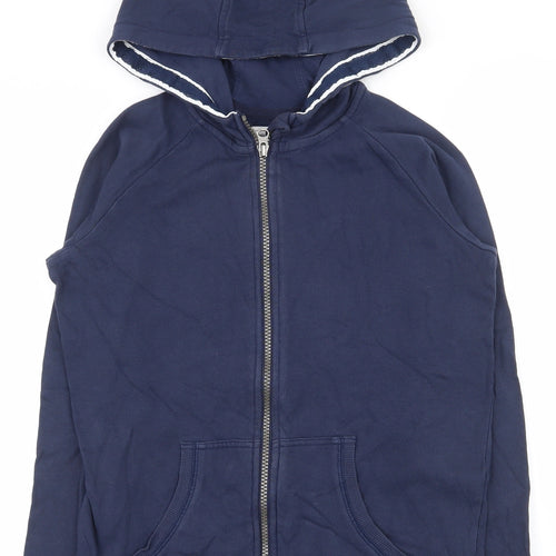 Blue Zoo Boys Blue  100% Cotton Full Zip Hoodie Size 11-12 Years  Zip