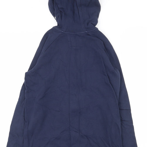 Blue Zoo Boys Blue  100% Cotton Full Zip Hoodie Size 11-12 Years  Zip