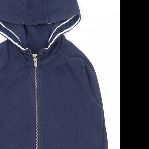 Blue Zoo Boys Blue  100% Cotton Full Zip Hoodie Size 11-12 Years  Zip
