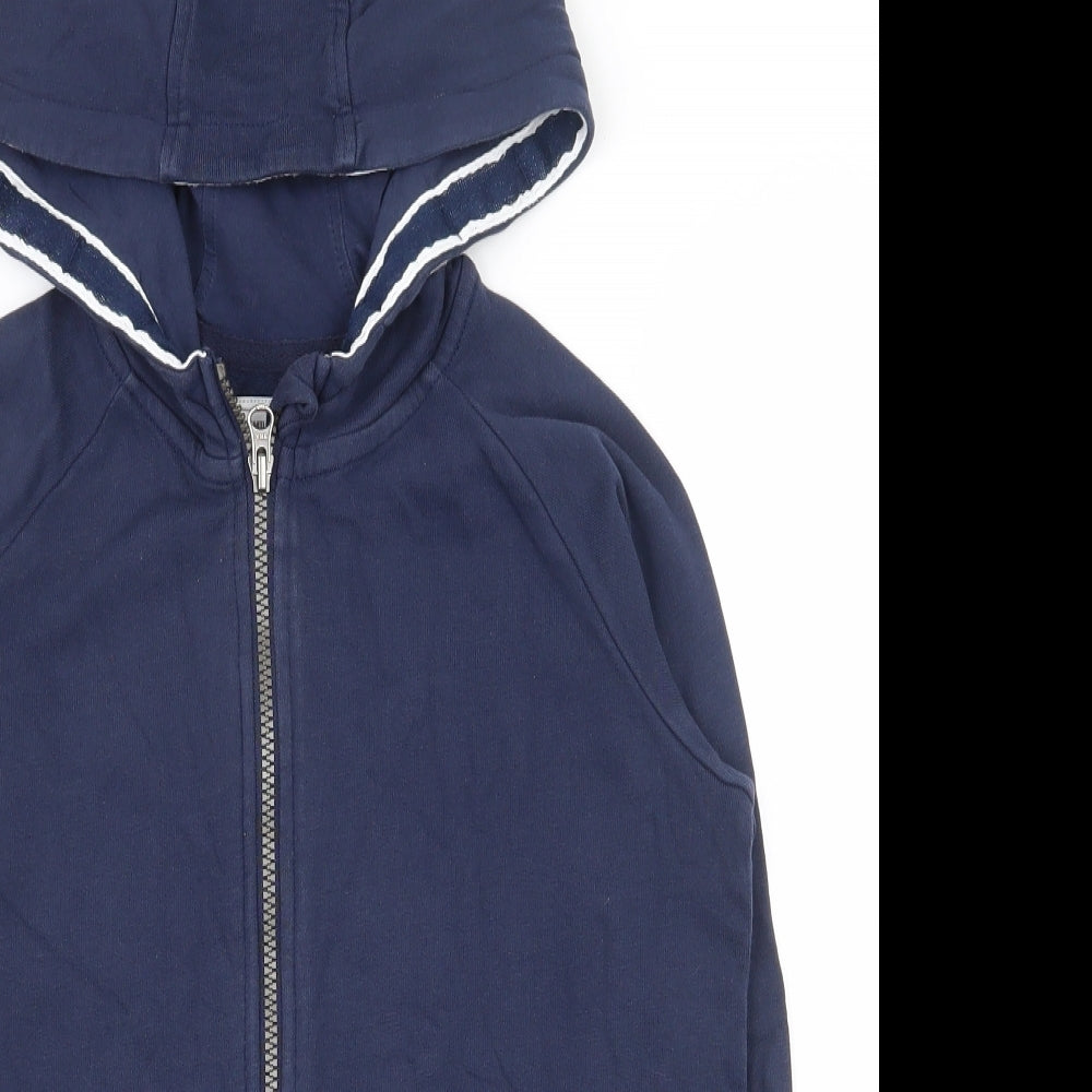 Blue Zoo Boys Blue  100% Cotton Full Zip Hoodie Size 11-12 Years  Zip