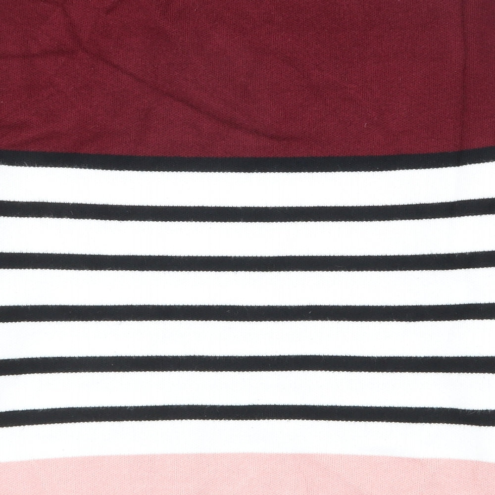 New Look Womens Multicoloured Round Neck Striped Viscose Pullover Jumper Size S