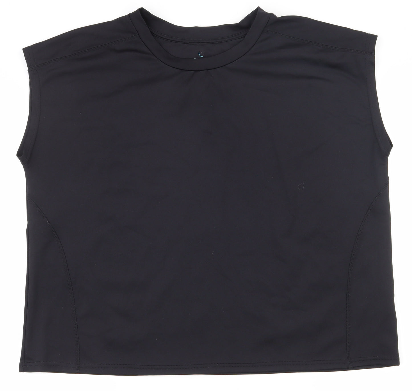 Primark Womens Black  Polyester Basic T-Shirt Size 12 Round Neck Pullover