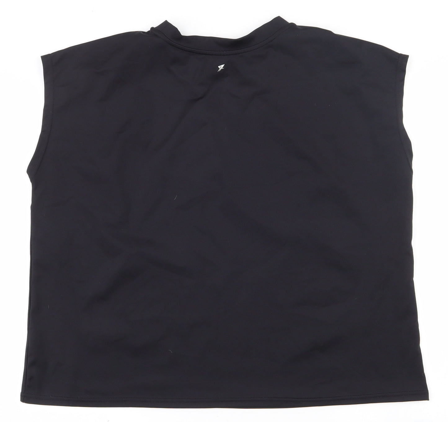 Primark Womens Black  Polyester Basic T-Shirt Size 12 Round Neck Pullover
