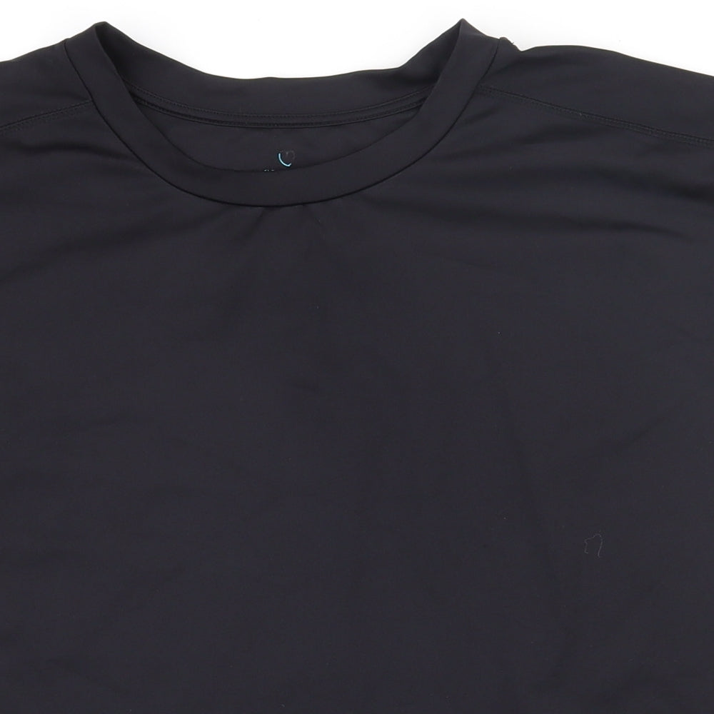 Primark Womens Black  Polyester Basic T-Shirt Size 12 Round Neck Pullover