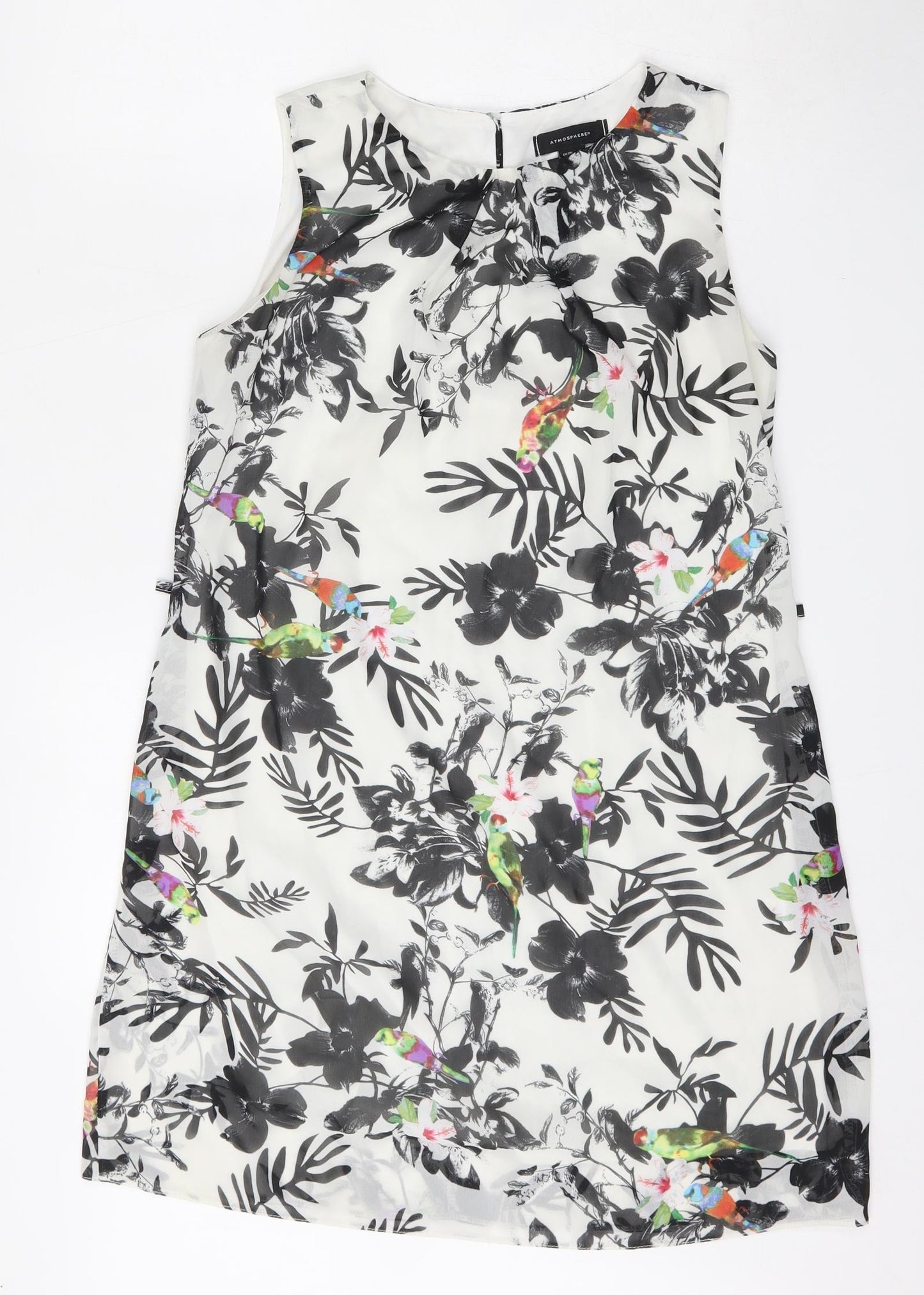 Atmosphere Womens Multicoloured  Polyester Shift  Size 10  Round Neck Hook & Loop