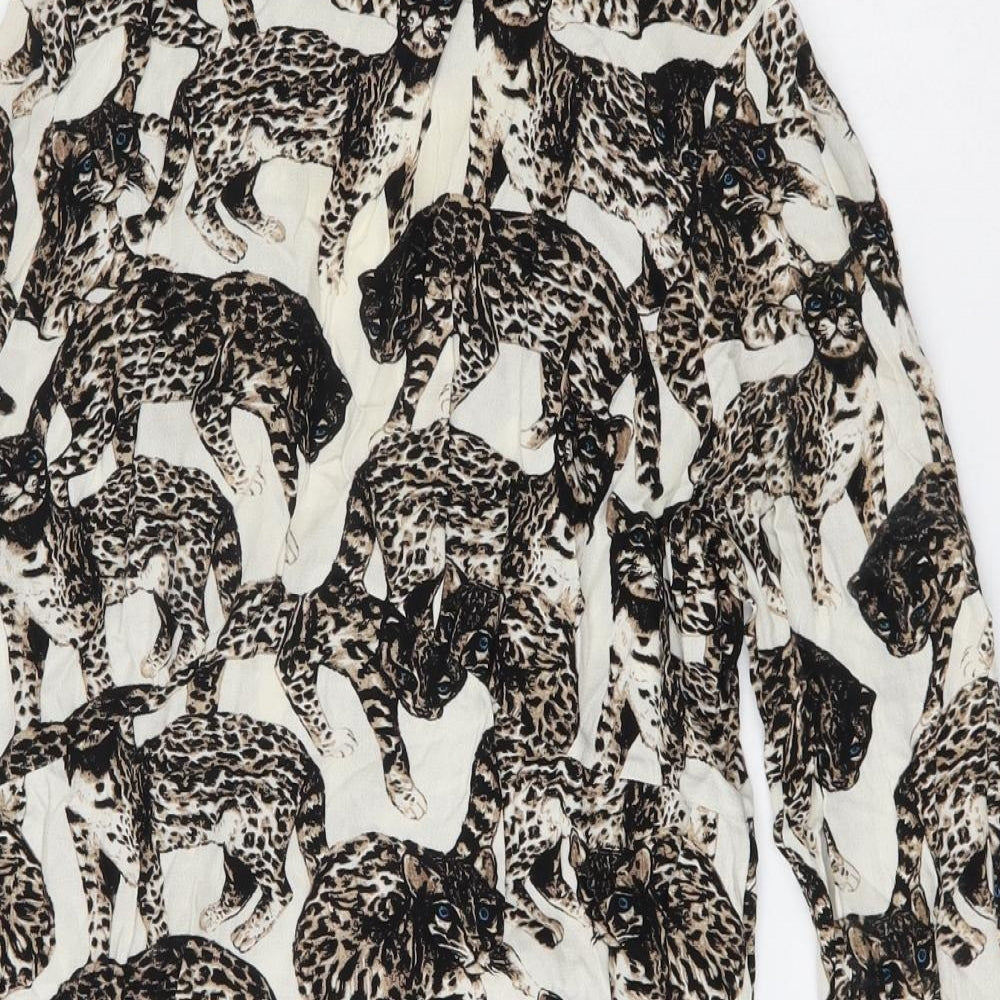 H&M Womens Multicoloured  Polyester Trapeze & Swing    Round Neck Hook & Eye