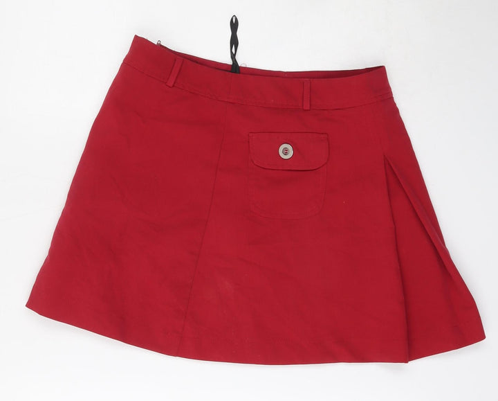 Atmosphere Womens Red Polyester A-Line Skirt Size 10
