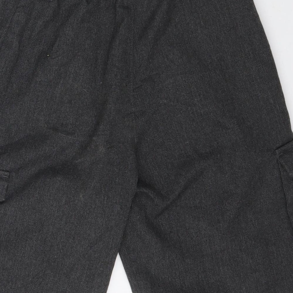 George Boys Grey  Polyester Cargo Shorts Size 9 Years  Regular Zip - School