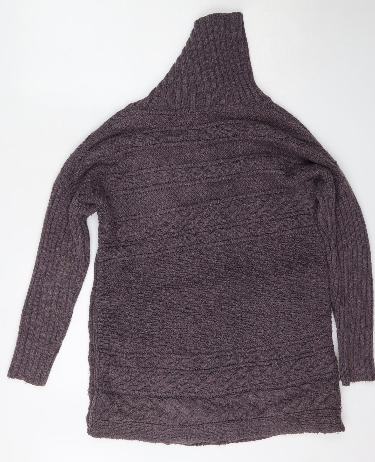 Marks and Spencer Womens Purple Roll Neck  Acrylic Pullover Jumper Size 10