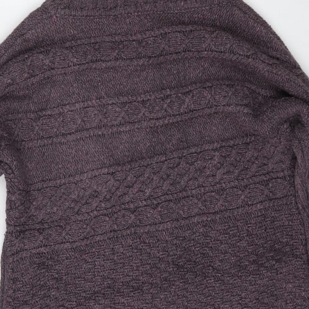 Marks and Spencer Womens Purple Roll Neck  Acrylic Pullover Jumper Size 10