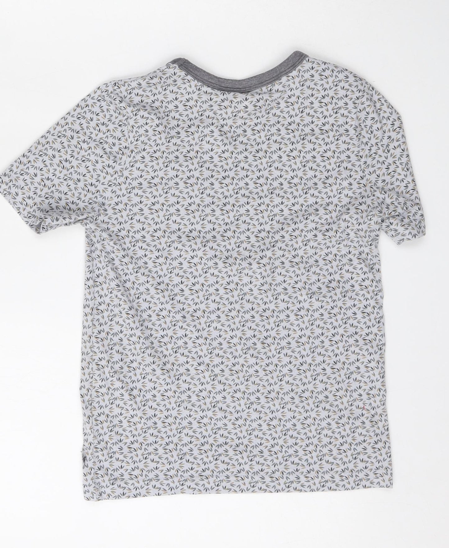 Very Boys Grey  Cotton Basic T-Shirt Size 7 Years Round Neck