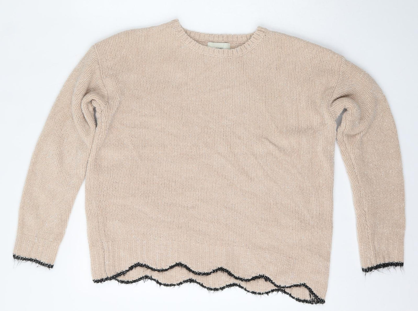 Papaya Womens Pink Round Neck  Polyamide Pullover Jumper Size M