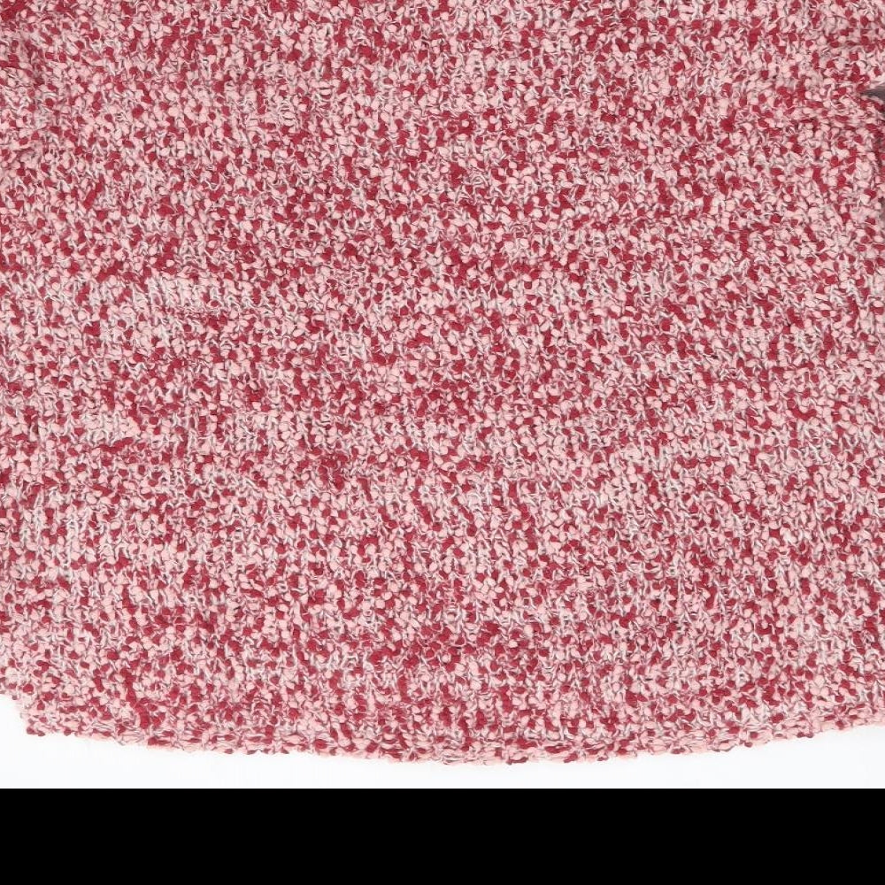 Papaya Womens Red V-Neck  Polyester Pullover Jumper Size S