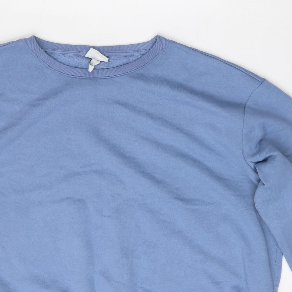 H&M Mens Blue  Cotton Pullover Sweatshirt Size XL